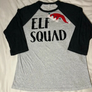 Bella Canvas Holiday Elf Squad 3/4 Sleeve Tshirt